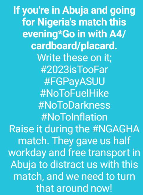 sisiafrika1's tweet photo. Please share.
#2023Elections
#FGPAYASUU
#NOTOFUELHIKE https://t.co/ArjXxQI6Ur
