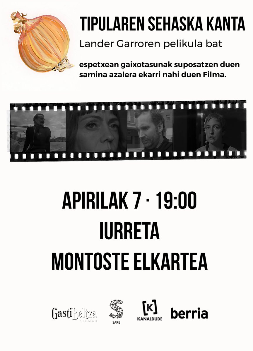 SareBizkaia's tweet photo. 🎦#TipularenSehaskaKanta 

🎬 BIZKAIA 

🗓Apirilak 07⏰19:00📌 #Iurreta

📍 Montoste Elkartea [@sareiurreta ]  

  Apirilak🗓 29⏰18:00📌 #Busturia

📍 Altamirako Kultur Etxean [@SareBusturia ] https://t.co/6WuxvIbG1p