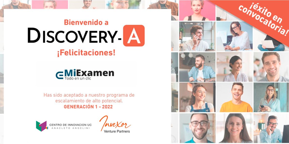 MiExamen's tweet photo. Como equipos estamos felices💛 de ser parte del programa de escalamiento Discovery-A.
como empresa seguiremos creciendo y avanzando para entregarte mejores soluciones en #salud https://t.co/y9MLXKIORD