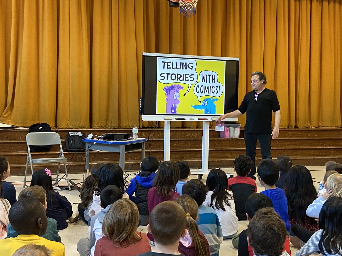 MrsRedelSharp's tweet photo. Special author visit today from cartoonist/author Mark Tatulli. “Do what you love and you’ll never work a day in your life.” https://t.co/UxccKWN2Fb