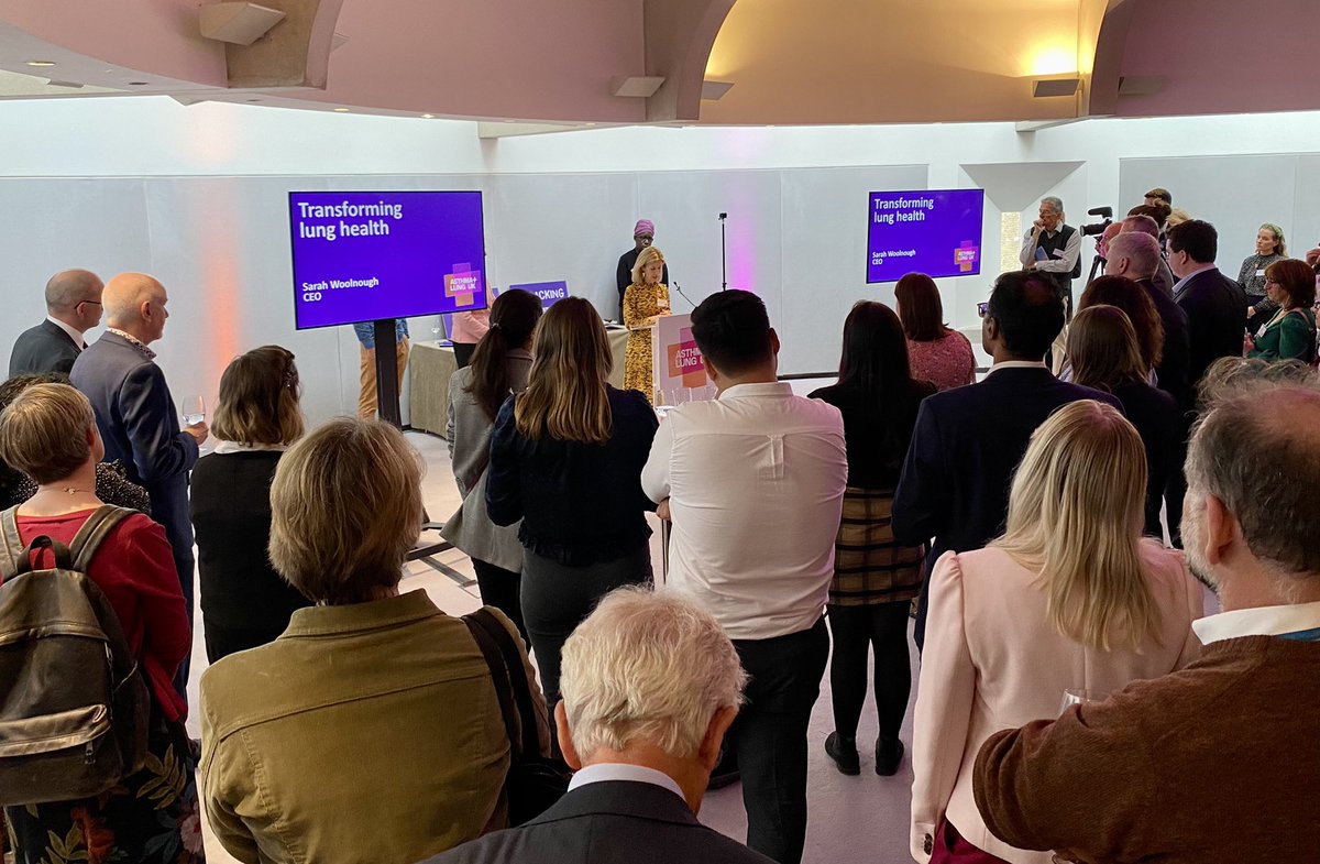 Exciting times at the <a href="/asthmalunguk/">Asthma + Lung UK</a> five year strategy launch.  Powerful personal testimonies. More support for people living with lung disease, more lobbying and, yes, more funding for much needed respiratory research. 👏🏻 

Behind you all the way. 

#fightingforbreath