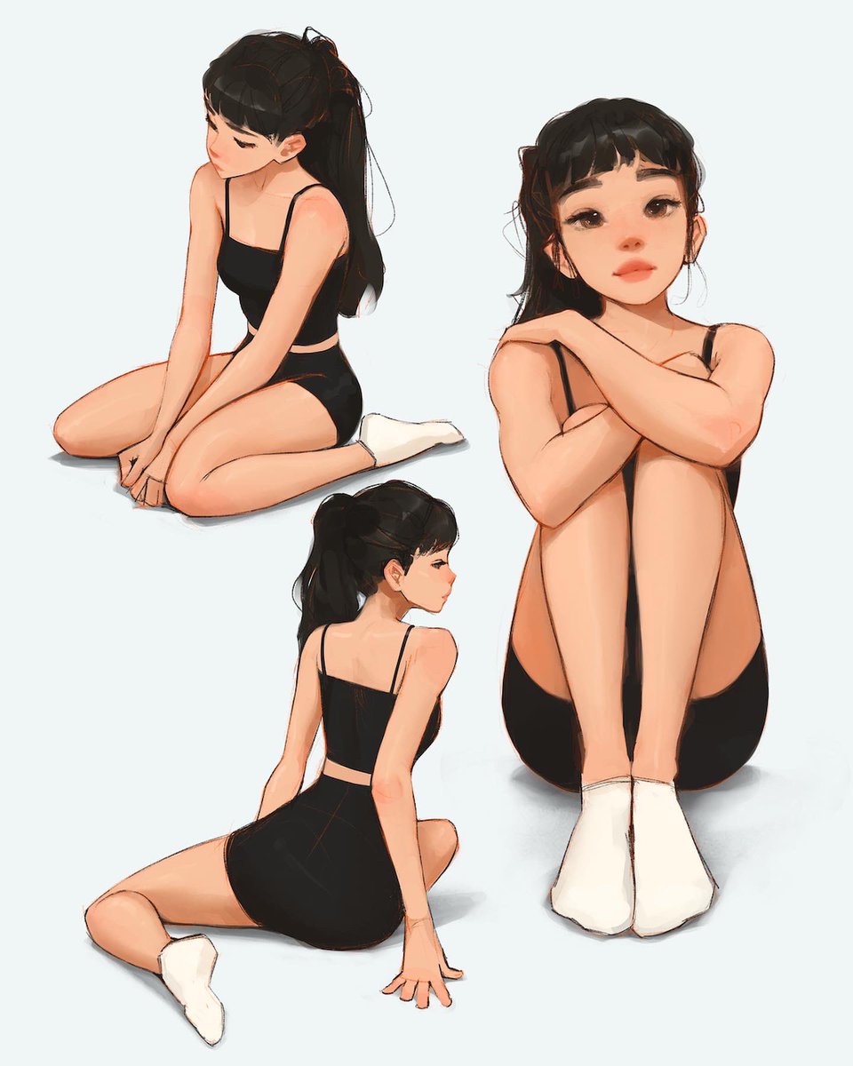 samdoesarts's tweet photo. Pose studies on procreate! #digitalart https://t.co/hyywuU6Wqo