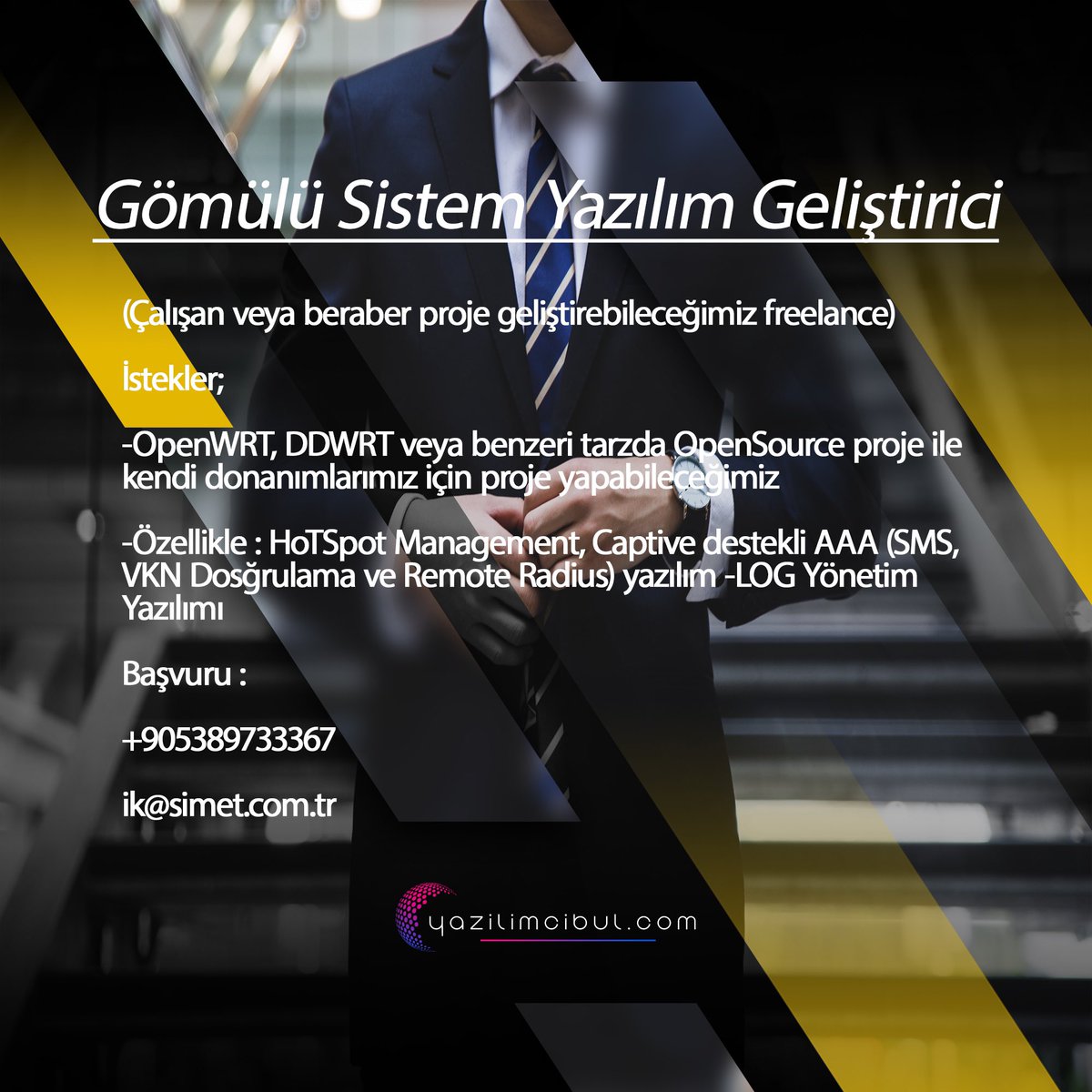 yazilimcibul's tweet photo. İş İlanı

İlgilenen arkadaşlar iletişime geçebilirler…

#isilanı #yazılımişilanı #developer #iş #yazılım https://t.co/gYODG6giz3