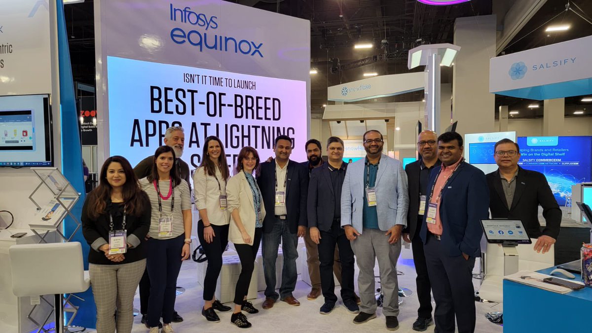 Amit Deshpande (@amitmktg) on Twitter photo Meet the best of <a href="/infosysequinox/">Infosys Equinox</a> to learn how you can get the best-of-breed apps at lightning speed. Make commerce human #ShopTalk2022 #HumanCentricCommerce Meet the best of <a href="/infosysequinox/">Infosys Equinox</a> to learn how you can get the best-of-breed apps at lightning speed. Make commerce human #ShopTalk2022 #HumanCentricCommerce