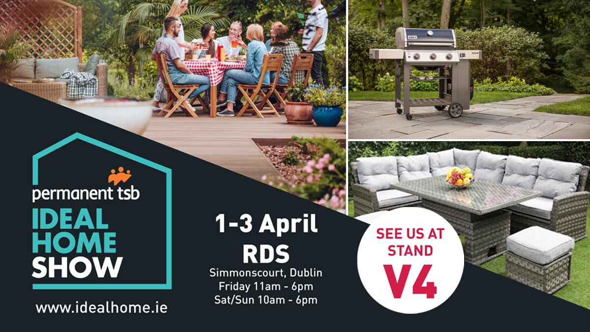 We'll be attending the @IdealHomeDublin for the first time with a selection of our outdoor living & BBQ range available in store & online. Visit us on Stand V4 #idealhomeshow