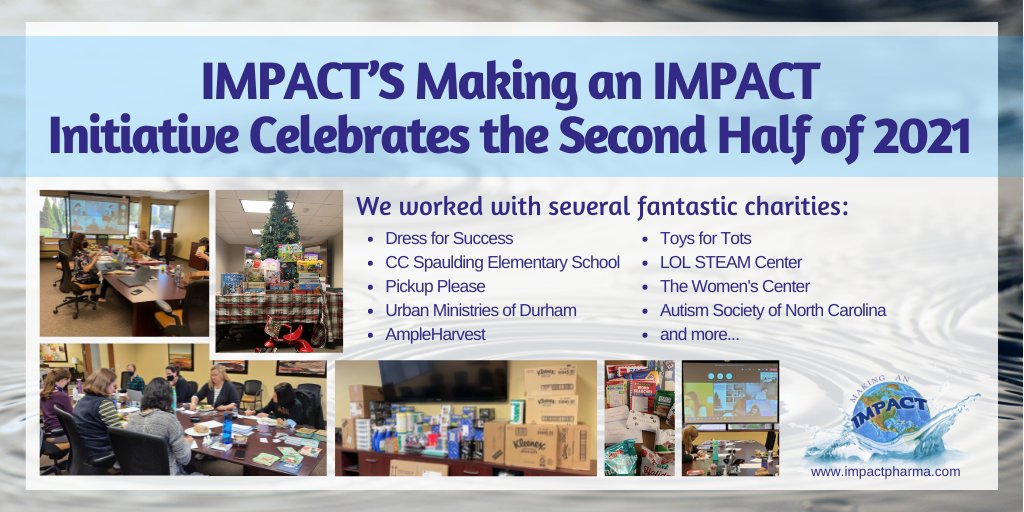 Check out our recent Making an IMPACT press release to find out how we impacted our community during the second half of 2021 → bit.ly/3qJOQ5R