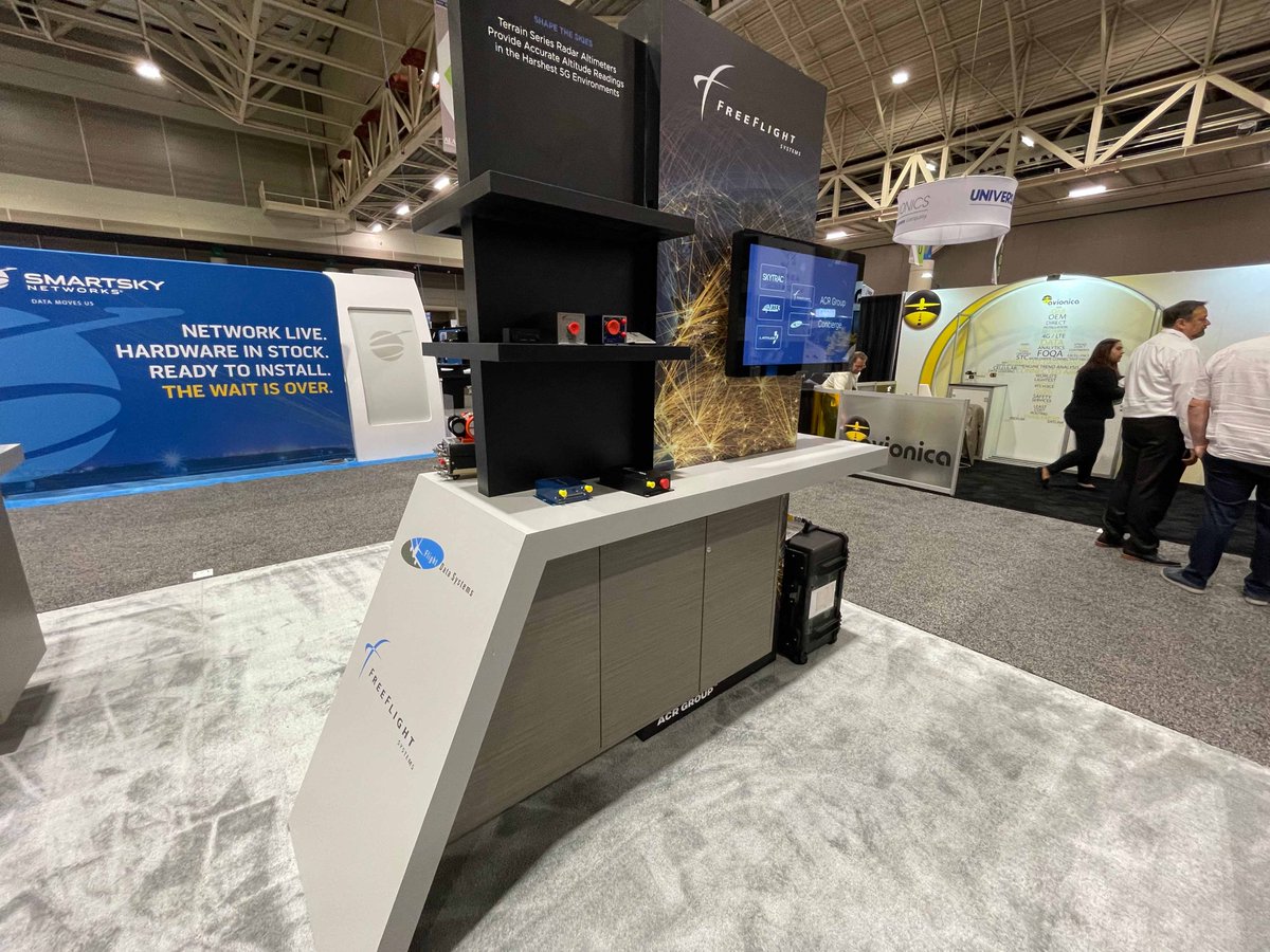 FreeFlightSys's tweet photo. We are kicking off the first day at #AEA22! Find the FreeFlight Systems team, including Shane LaPlante and Anthony Rios, at Booth 423 in the exhibit hall.
Drop by to chat about what the 5G rollout means for your operations.
#aviation #avionics #radalt https://t.co/Mjwhlc0Ule