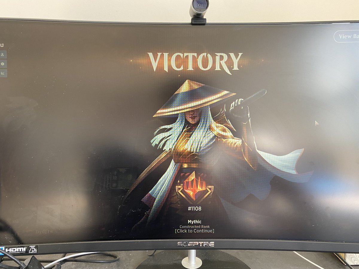 DavidYiweiDing's tweet photo. Got into 1200 with two days to go! @MTG_Arena can I stay there for the #mythicqualifier? 😅 https://t.co/c8B0mAGGYu