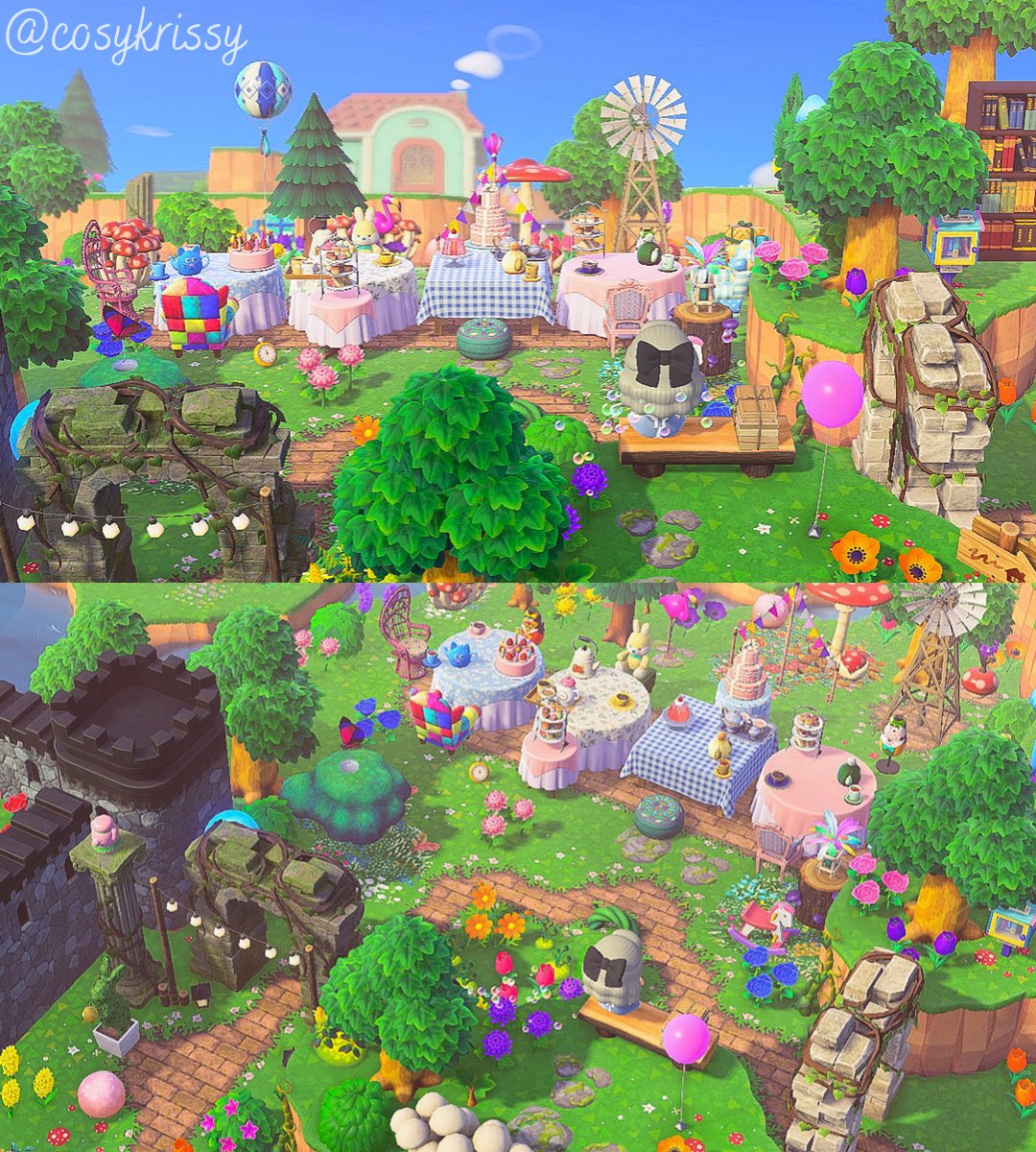cosykrissy's tweet photo. Another view of my mad hatters tea party 🫖🧁
#ACNH #AnimalCrossingNewHorizons #ACNHDesign #AliceInWonderland https://t.co/5VCAqLA30o