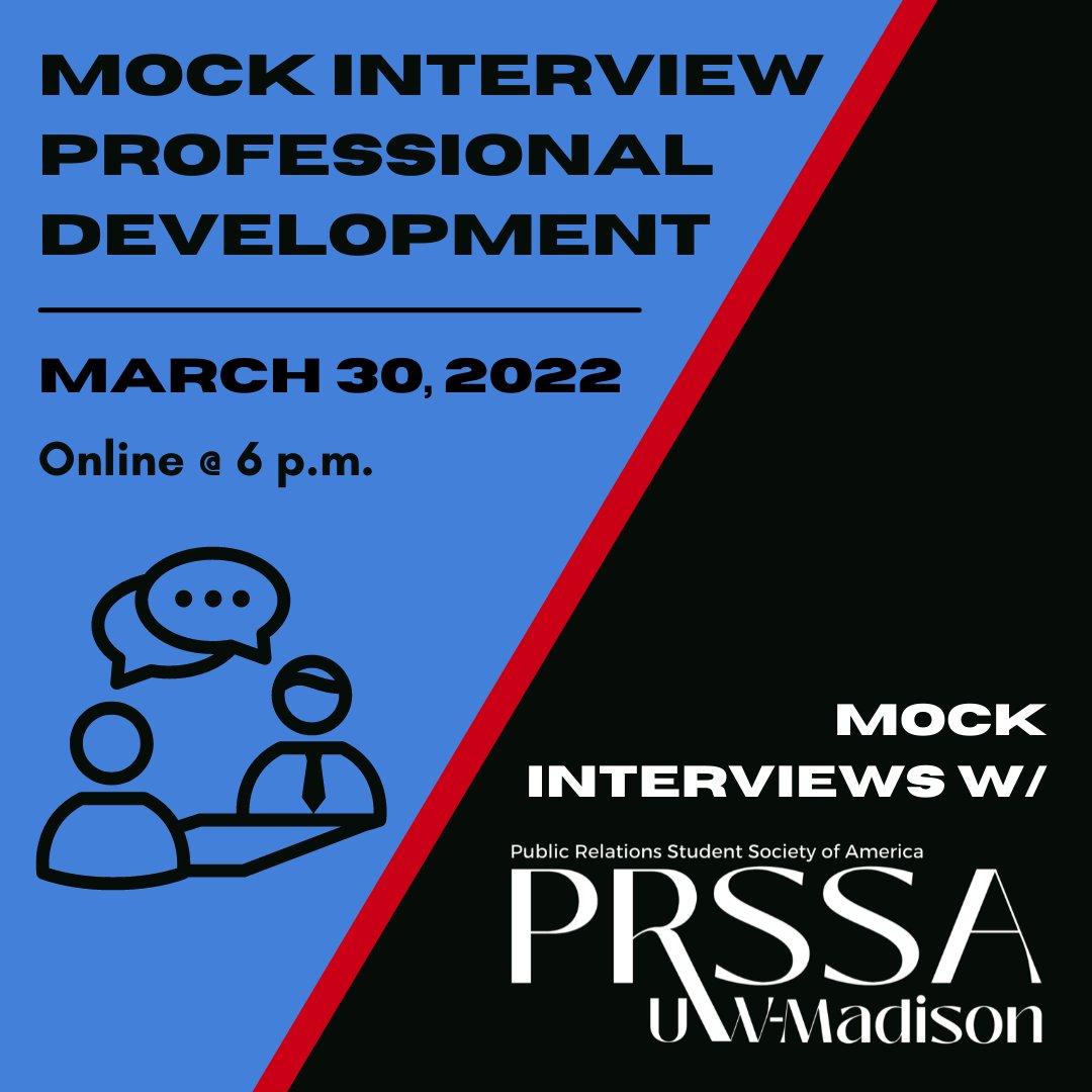 Join us online March 30 at 6 p.m. for the Mock Interviews Online Professional Development to get your PD point for the semester! Sign-up and join the zoom tomorrow by using the links in our bio!