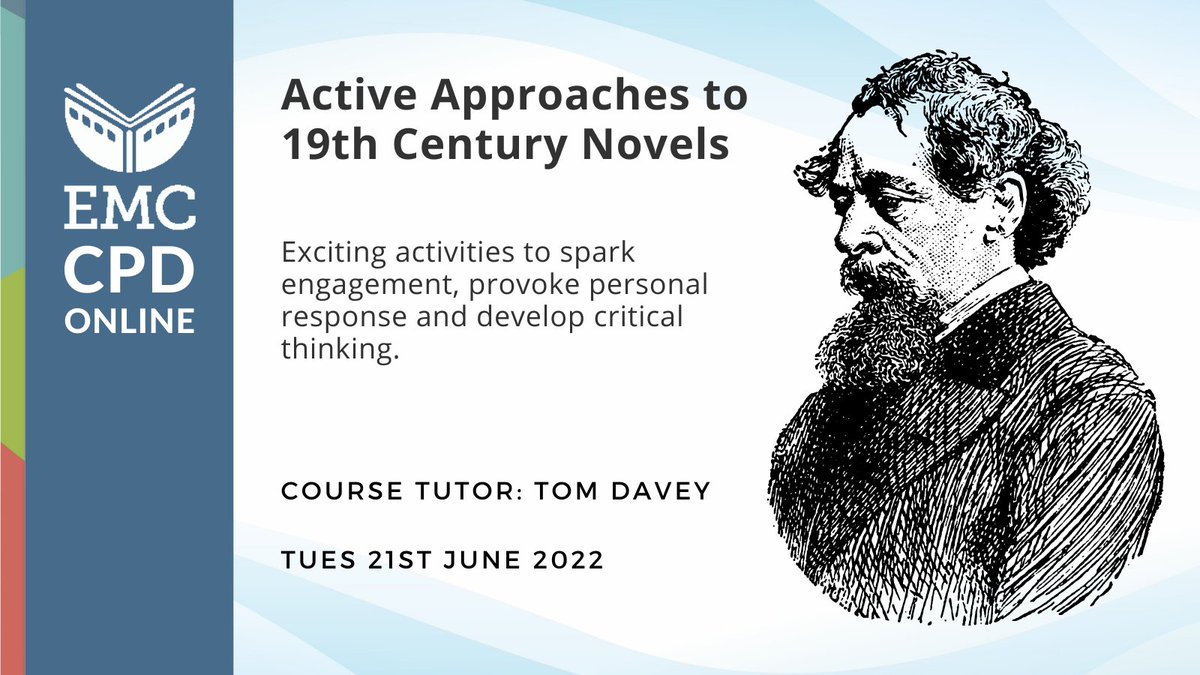 New ideas and approaches to bring the 19thC novel to life, with RADA-trained Tom Davey. Bookings close 8am Tues 24th May. <a href="/TGCDavey/">Tom Davey</a> 

tinyurl.com/4urm59ju