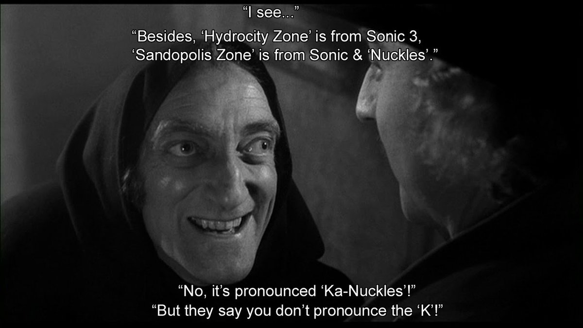 skeletal_boy's tweet photo. How I feel when people pronounce "Hydrocity Zone" as one word, as if they're Megamind
#SonictheHedgehog #HydrocityZone #YoungFrankenstein https://t.co/ldqTpk67gT