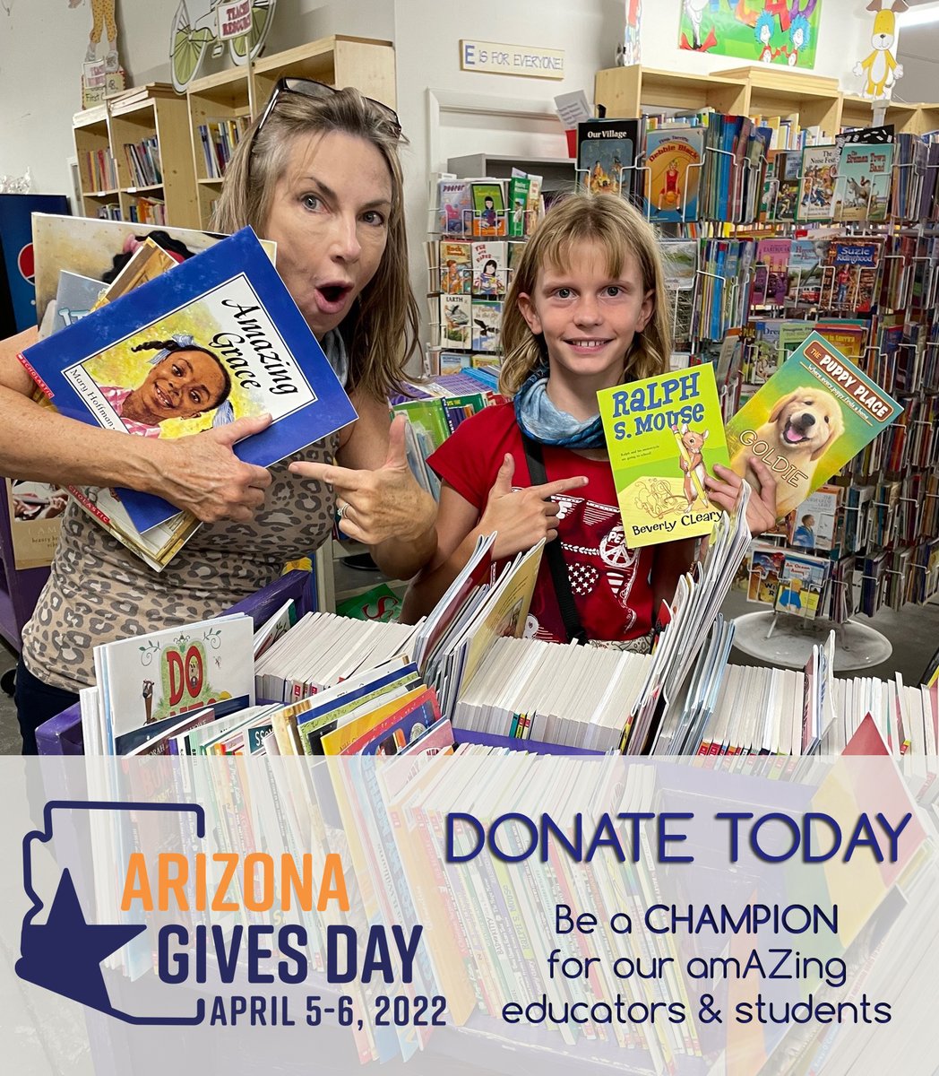 Can you believe #ArizonaGivesDay is next week? Are you ready to 'Be a Champion' for our #Arizona teachers and their students? 
Visit and Donate: azgives.org/treasures4teac…