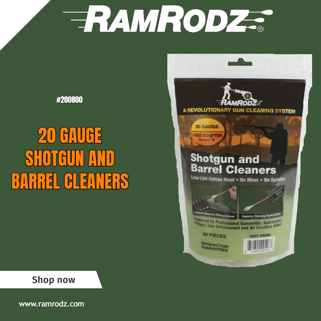 RamRodzInc's tweet photo. The RamRodz® #20080 Shotgun and Barrel Cleaners for a 20 guage includes 60 RamRodz® for cleaning barrels, receivers, slides, chambers, magazine housings, breeches and more!

Learn More: https://t.co/xn51D7KbrV https://t.co/w0VrMlFxXP