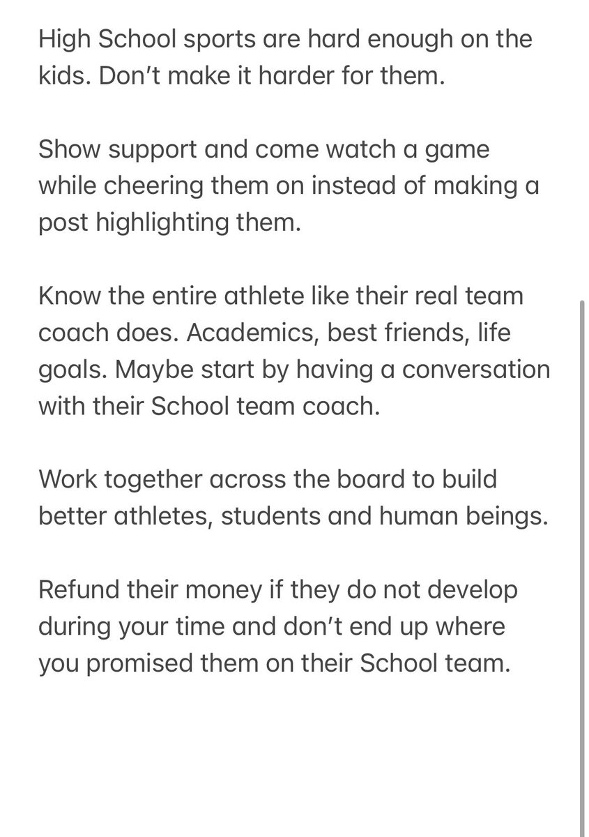 For all the club teams doing it right, keep it up, you know who you are. For everyone else, a few requests.