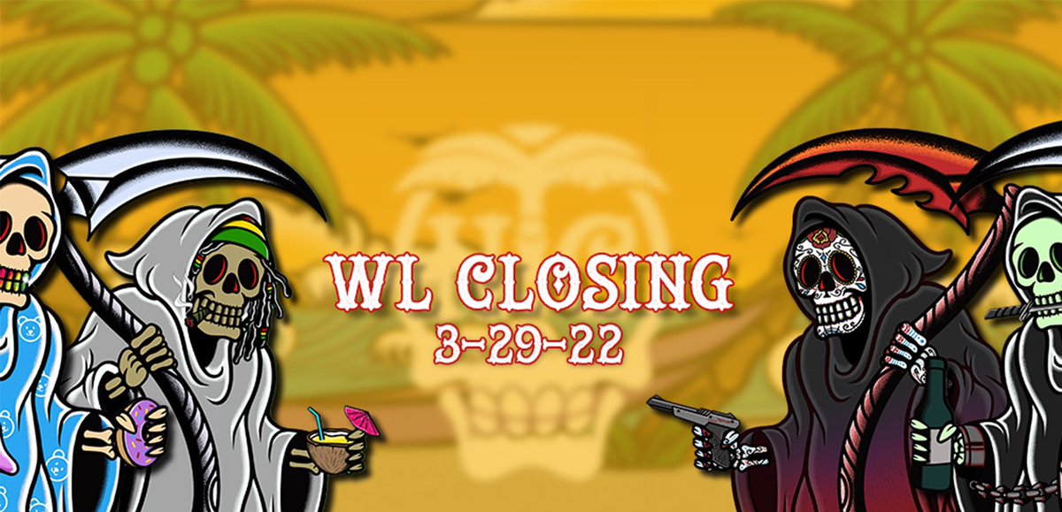 NotTodayClub's tweet photo. WL closes in 4 hours you have been warned 💀🌴 https://t.co/EiucYBYctK