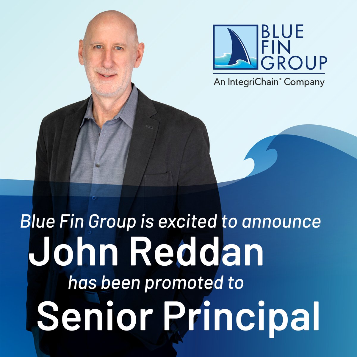 We are proud to announce the promotion of John Reddan to Senior Principal.  @integrichain.  #pharmaceuticals #healthcarecosts #bluefingroup #integrichain #pharmacyjobs #remotework