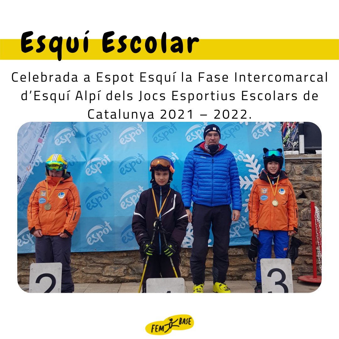 fembaselleida's tweet photo. ⛷ L’Estació d’Espot Esquí va acollir la Fase Intercomarcal d’Esquí Alpí dels Jocs Esportius Escolars de Catalunya 2021 – 2022
👉 https://t.co/SYrsuahs53
#fembase #fembaselleida #esqui #esportslleida #esportlleida @aralleida @CEPallarsJussa https://t.co/q3wiFO1uRe