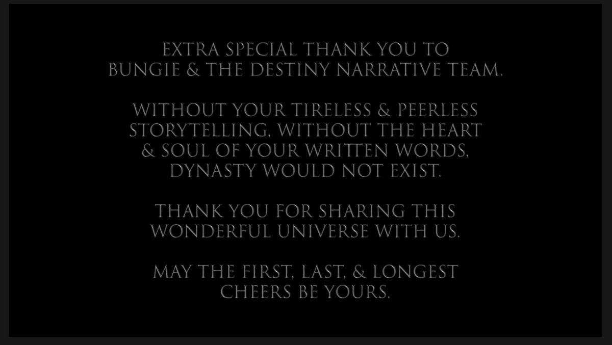 MyNameIsByf's tweet photo. As of today, Dynasty has surpassed 1,000,000 views.

We worked for almost a year on this. It means a ton to see all of that hard work pay off in so little time.

Thank you all for every view, every gasp, every cheer. 

and thank you Bungie <3 https://t.co/s68uVhOriE
