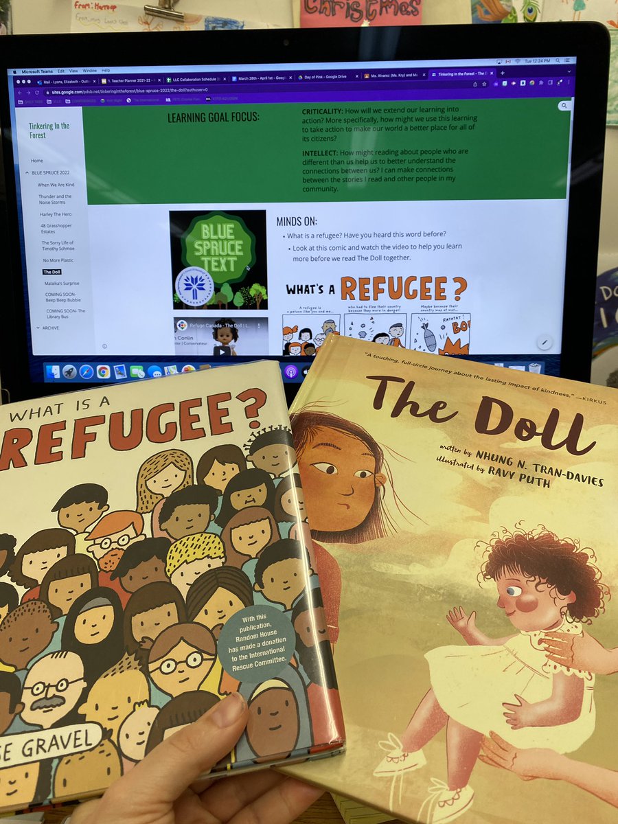 LarkspurLibLC's tweet image. Today’s #LiveFromTheLibrary stories are What is a Refugee? and The Doll as part of our @ForestofReading program. Resources and links can be found at bit.ly/TinkerInTheFor… @mrslyonslibrary @PDSB_Libraries #ONSchoolLibraries