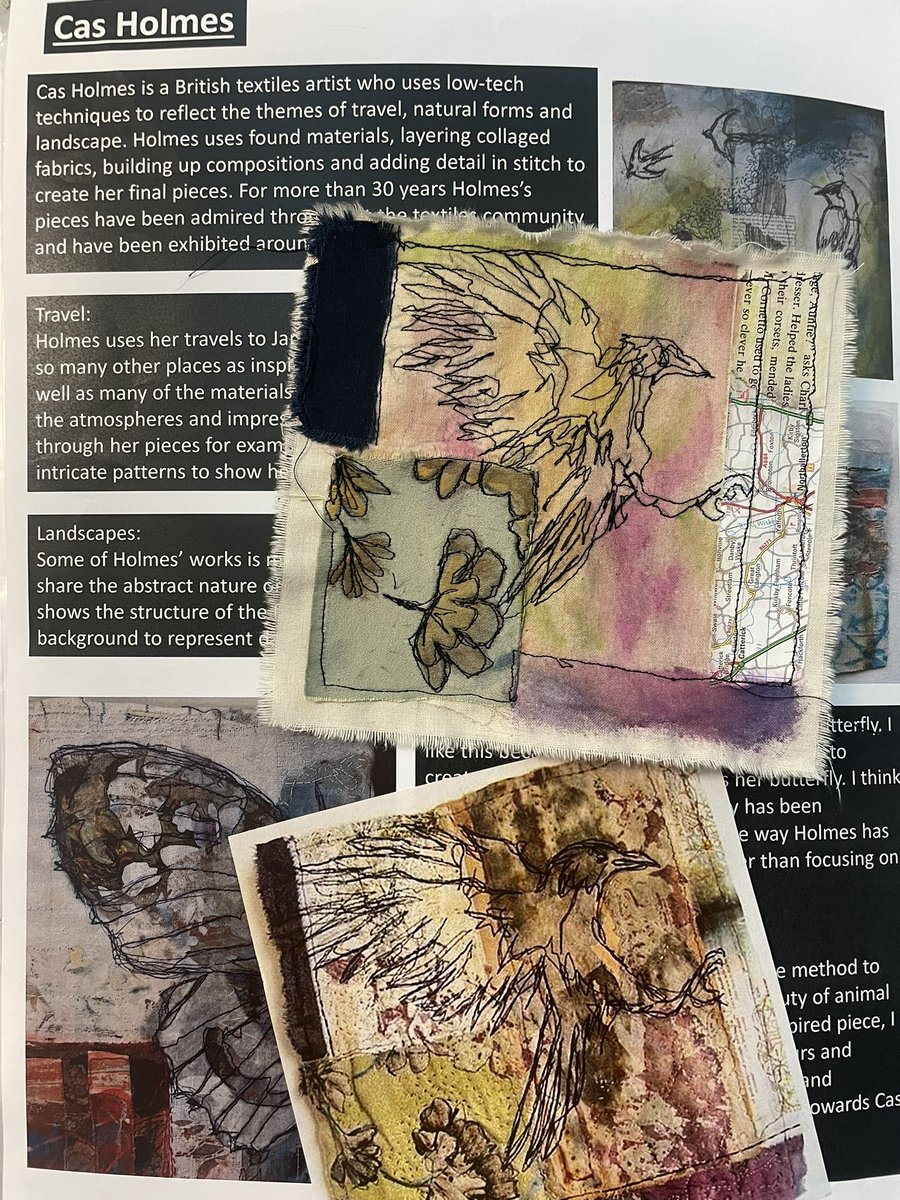 So impressed with Ella from Yr10 producing this amazing @cas_holmes mimic! Beautiful work 🪡