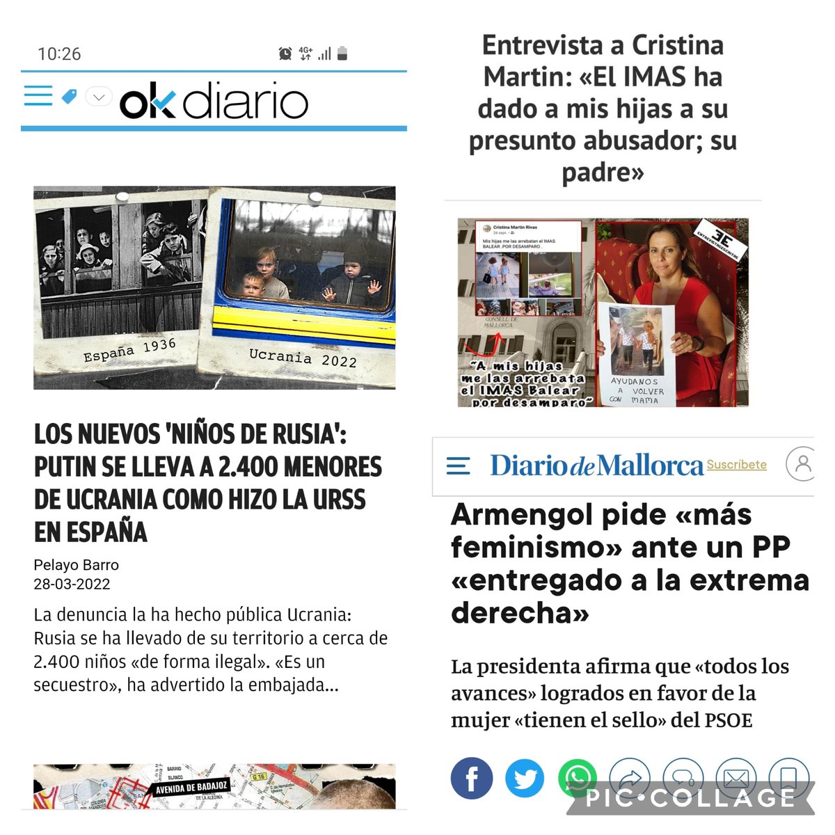 CrisNata14's tweet photo. MIENTES COMO COSACA.
Ucrania denuncia los crímenes llamados "niños de Rusia" .
Yo,CRISTINA MARTIN también denuncio la criminalidad del IMAS ante mis hijas NATALIA Y CRISTINA que son menores,mujeres y mallorquinas.
ARMENGOL se traiciona A SI MISMA. Retuitear Urgente . https://t.co/laJq5RNczW
