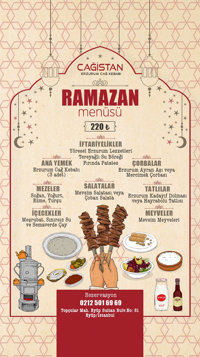 Hayırlı Ramazanlar.

Yenilenen konseptimiz ve eşşiz lezzetimizle bu Ramazan’da da sizleri bekliyoruz.
