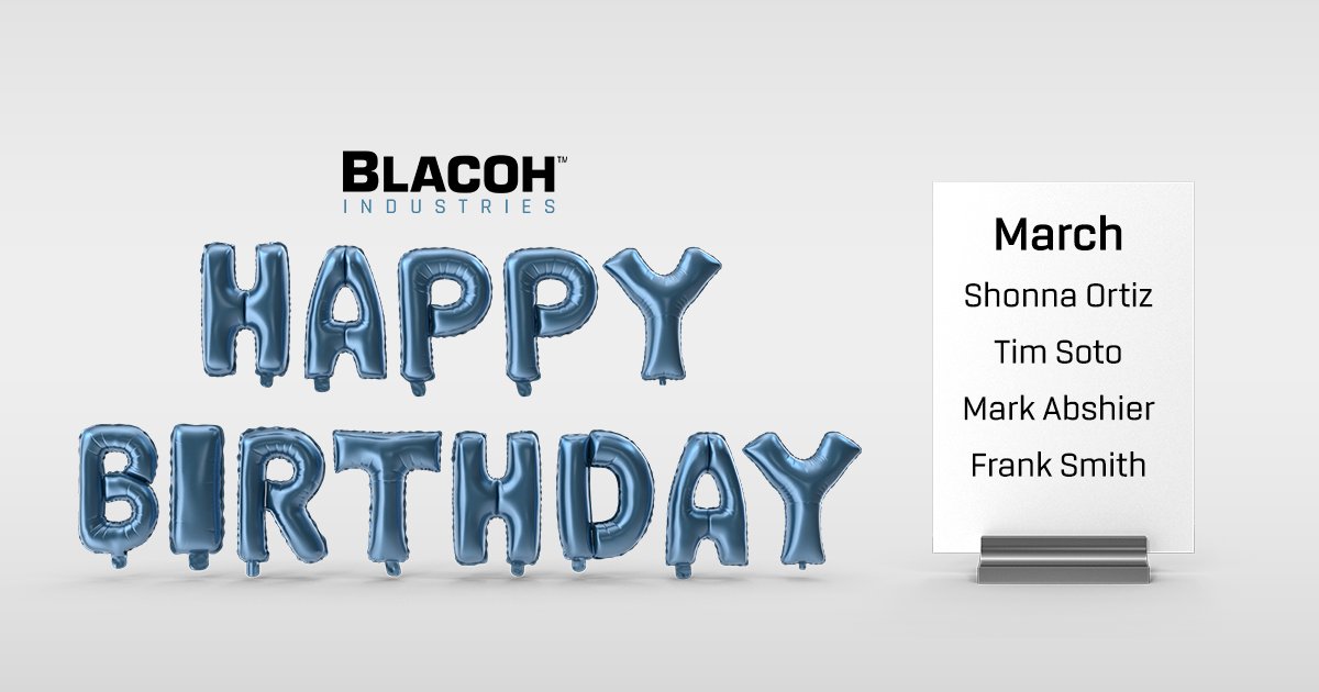 blacoh's tweet photo. Team Blacoh has some incredible employees who were born in March and we would like to celebrate them today! Happy birthday! https://t.co/vukVK8scRW