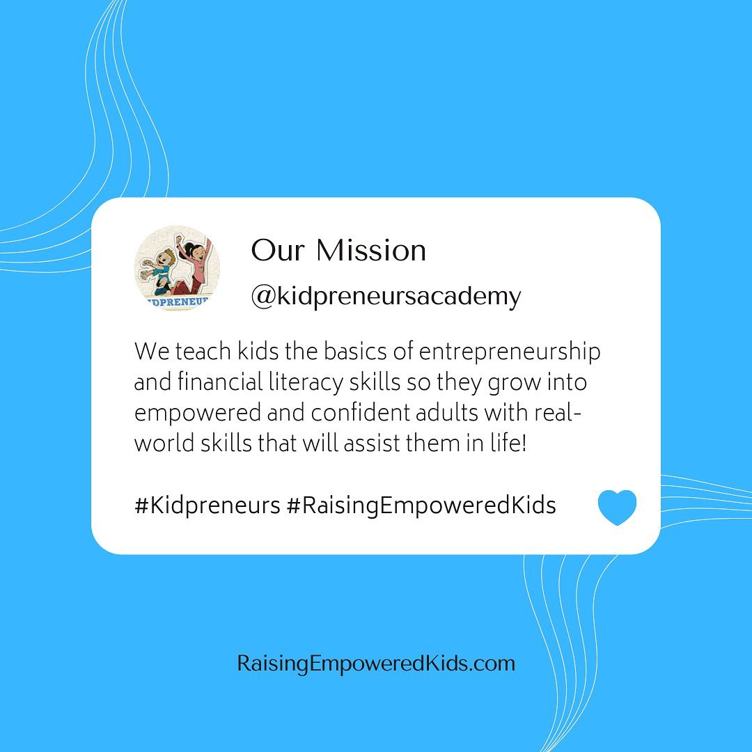 We help kids learn 𝐫𝐞𝐚𝐥 𝐰𝐨𝐫𝐥𝐝 𝐬𝐤𝐢𝐥𝐥𝐬 that they aren’t taught in school but they need as 𝐞𝐦𝐩𝐨𝐰𝐞𝐫𝐞𝐝 𝐚𝐧𝐝 𝐜𝐨𝐧𝐟𝐢𝐝𝐞𝐧𝐭 𝐚𝐝𝐮𝐥𝐭𝐬!👏🏼🌟⁣
#kidpreneurs #Entrepreneurship #education