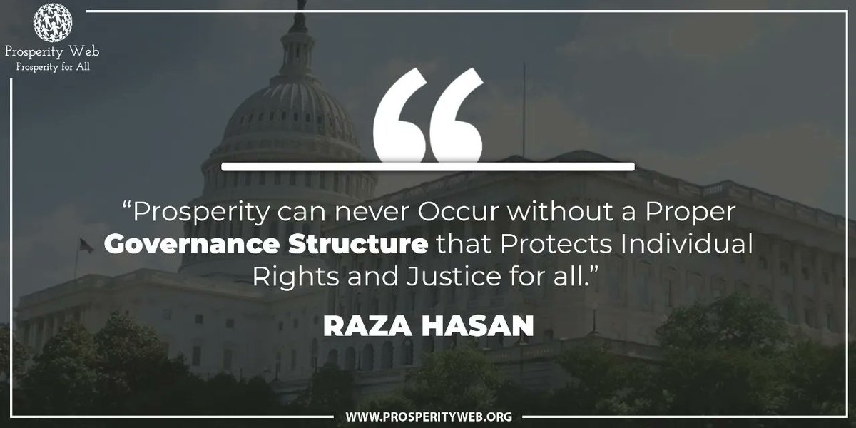 ProsperityWeb_'s tweet photo. Prosperity can never occur without a proper governance structure that protects individual rights and justice for all. - Raza Hasan

Visit Website: https://t.co/FjunyiUJof

#ProsperityWeb #ProsperityForAllNation #RazaHasan #Quote https://t.co/oemUFR2Hn4