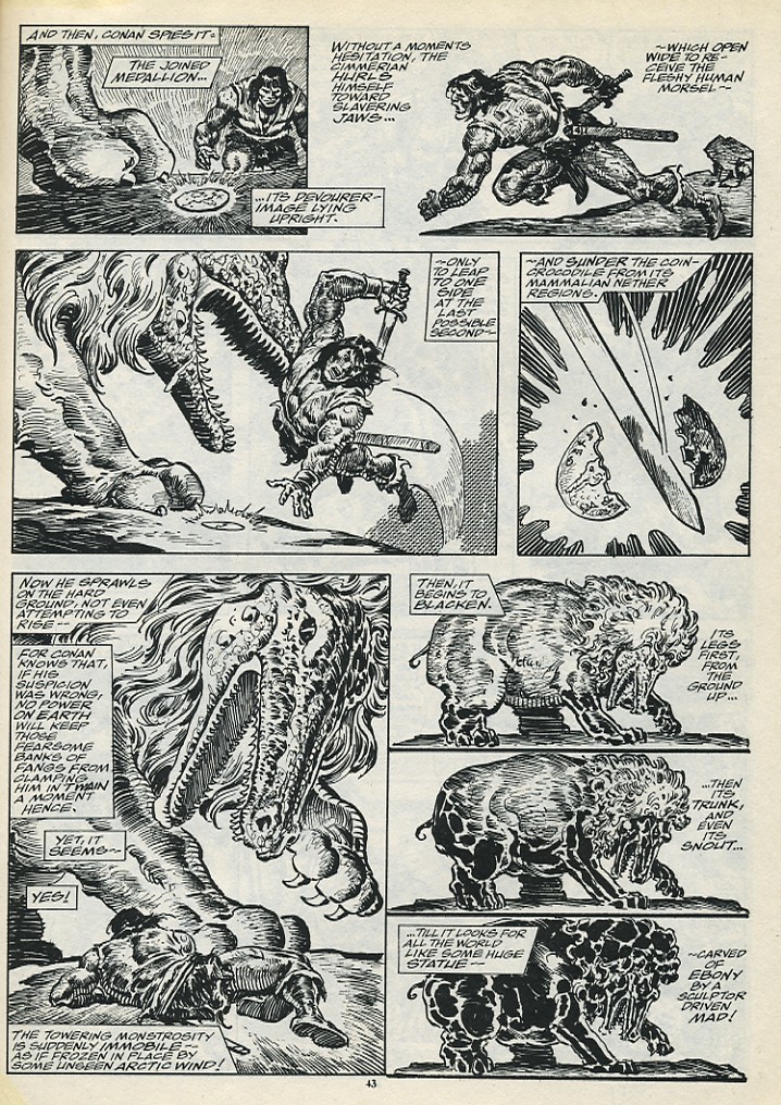 MaximilanMarvel's tweet photo. In honor of Moon Knight debuting on Disney Plus, I present Ammit/Ammut/Ammitu as she appears in Marvel Comics (a thread).
Ammut, the Devourer of the Dead, vs. Conan the Barbarian in The Savage Sword of Conan #196, 206...
#MoonKnight #MrKnight #ammit #arthurharrow #sofiaasir https://t.co/ks0BBaB41G