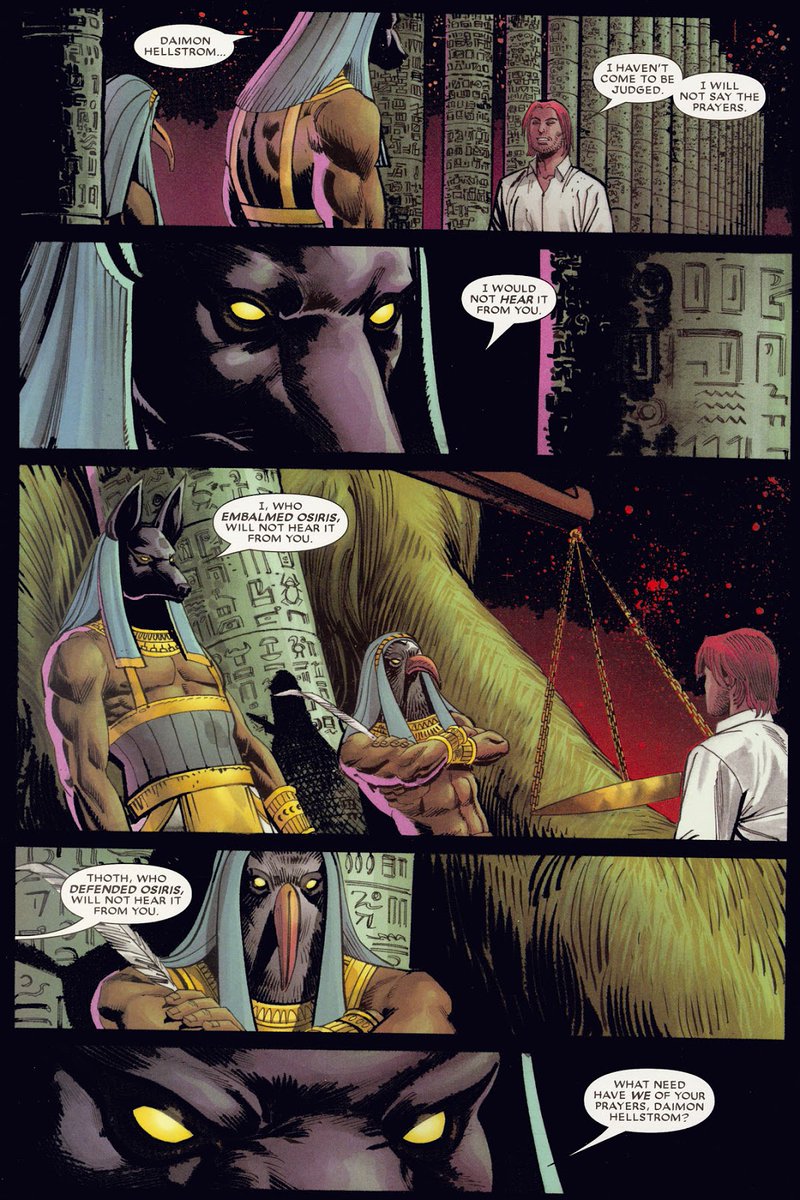 MaximilanMarvel's tweet photo. Ammitu, Anubis & Thoth vs. Damian Hellstrom in Hellstorm: Son of Satan #3...
#MoonKnight #MrKnight #ammit #arthurharrow #sofiaasir https://t.co/FSJ9cib8rR