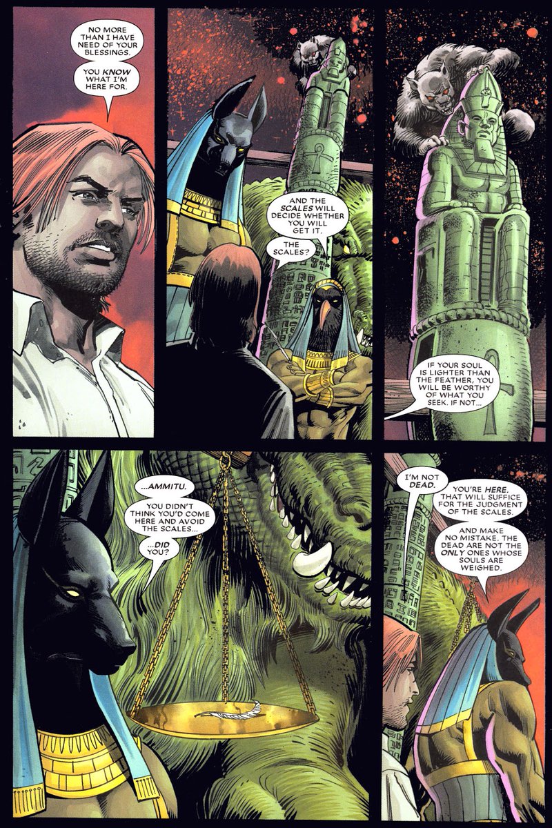 MaximilanMarvel's tweet photo. Ammitu, Anubis & Thoth vs. Damian Hellstrom in Hellstorm: Son of Satan #3...
#MoonKnight #MrKnight #ammit #arthurharrow #sofiaasir https://t.co/FSJ9cib8rR