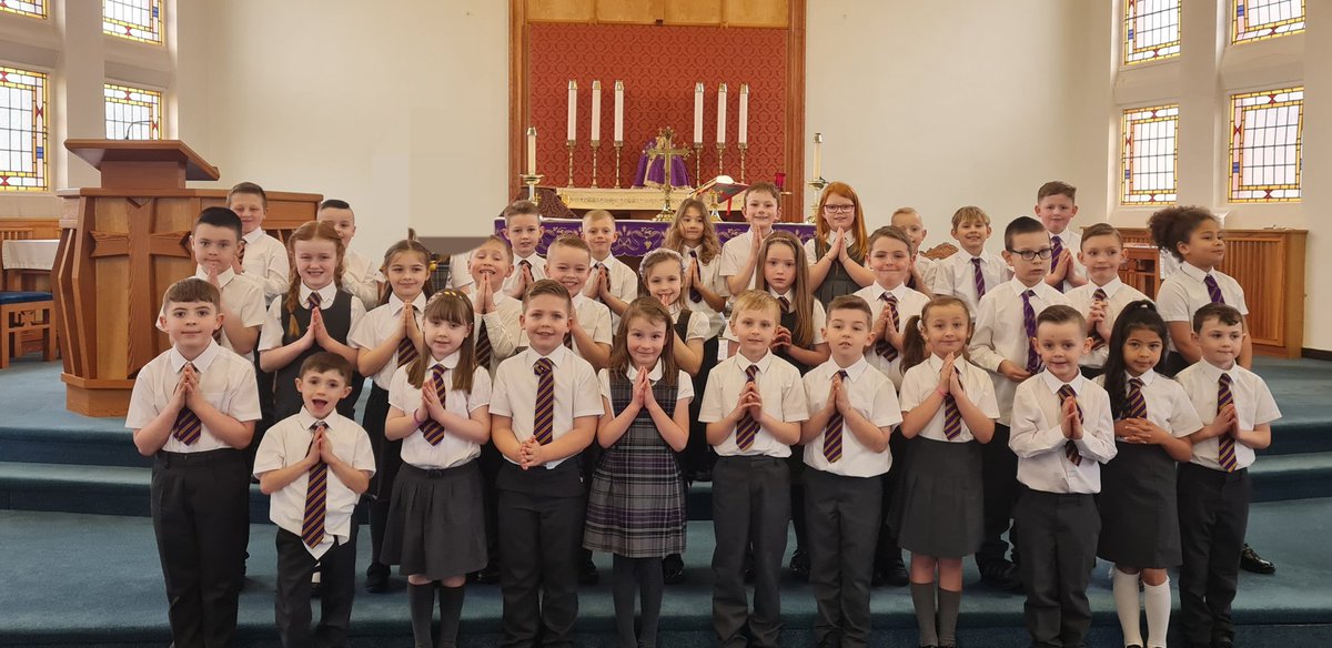 St_Aidans_PS's tweet photo. We are so proud of the children in Primary 3 who received the Sacrament of Reconciliation earlier today 🙏💜💛 @rcmotherwell https://t.co/6QPyX9HYM9