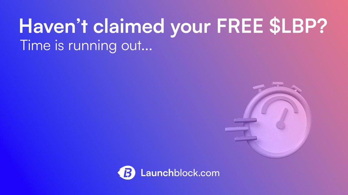 launchblockcom's tweet photo. SIX DAYS REMAIN ON OUR GIVE AWAY 🚨

Have you claimed your free $LBP yet?

All you have to do is be HODLING a minimum of 150 $POLS, 300 $SUPER, 750 $PAID, 100 $DAO, 300 $SWAP or 200 $LOOKS… it’s as simple as that!

Read our thread👇

$LBP #Giveaway #CryptoNews #BTC https://t.co/CY8OUUI6Hv