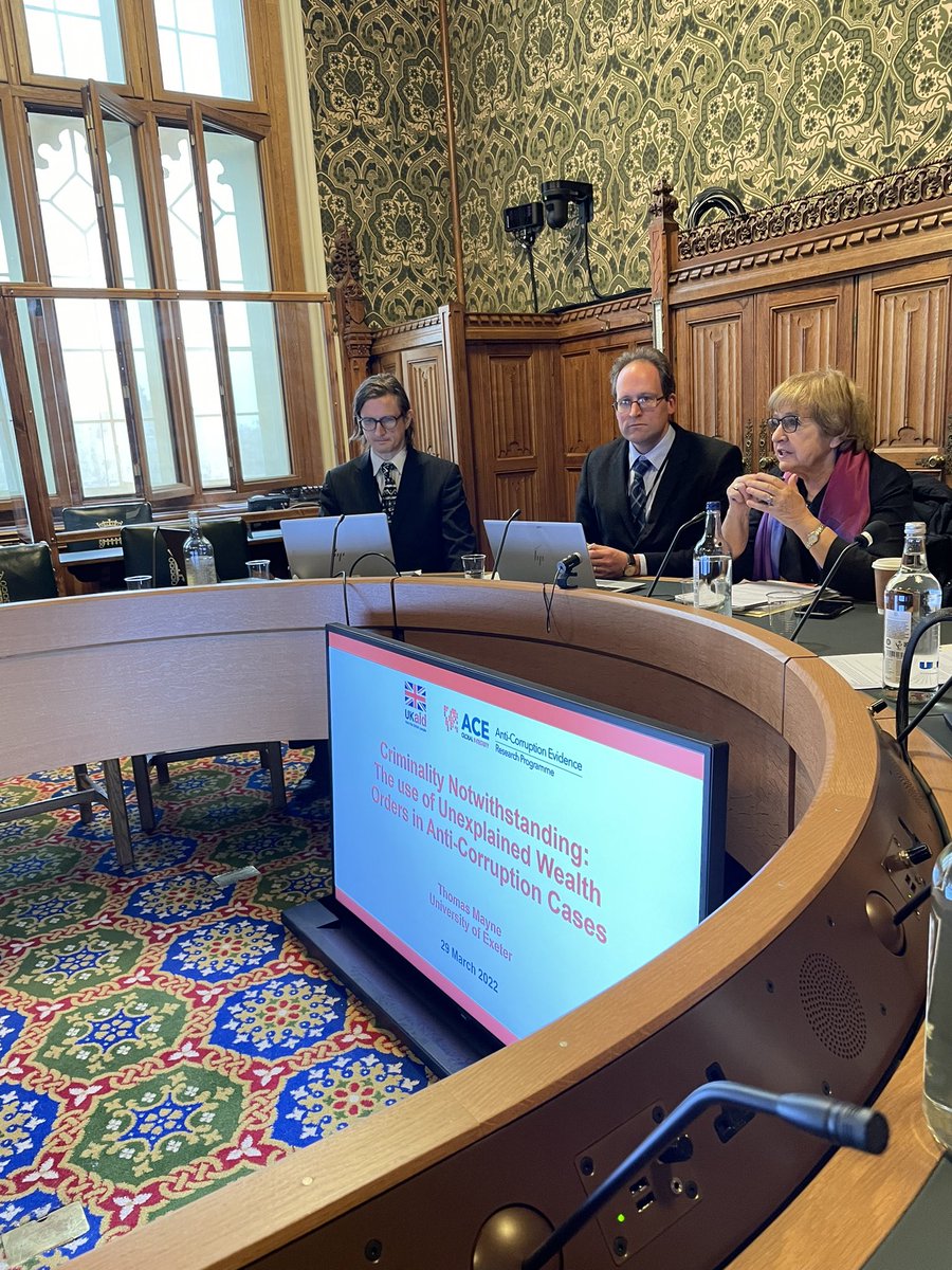 margarethodge's tweet photo. Brilliant discussion earlier about our enforcement against kleptocracy & corruption. A lot of food for thought. New powers, changes to the law & more resources all needed.
Thanks to @HeathershawJ & @TomMayne16 for sharing your research, and @alisonthewliss for joining the panel. https://t.co/cOmvMOE5qi