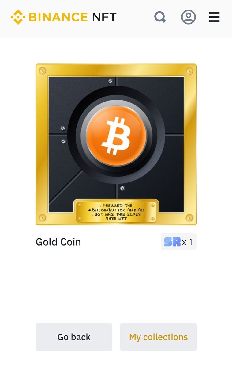 oziloscop's tweet photo. but I win gold coin 😅 Even though I don't know what it's for.
#BitcoinButton #Binance #NFTs #NFTGiveaway #free https://t.co/TQdsDWnrIY