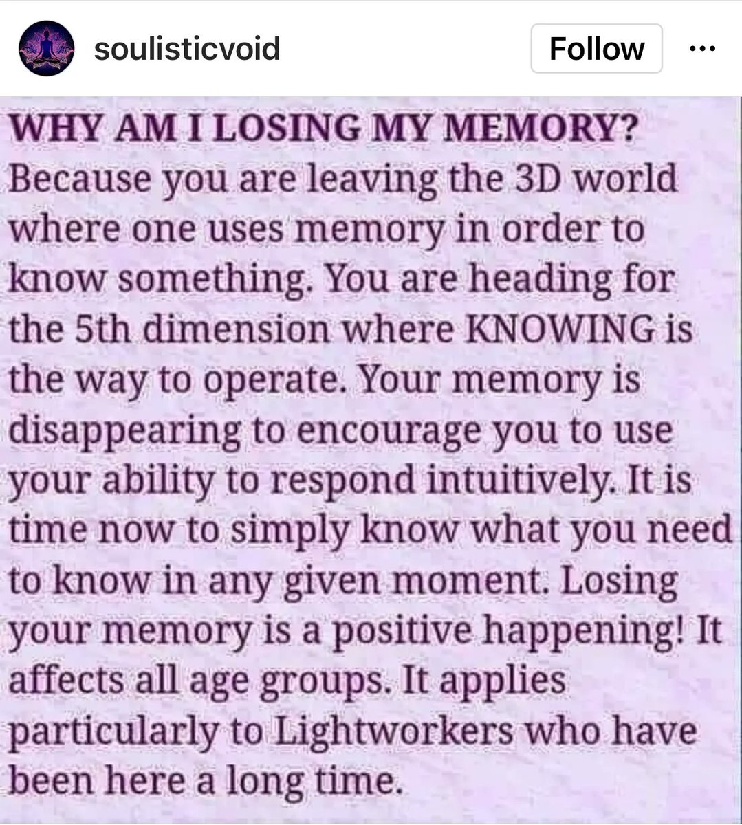JodiLivon's tweet photo. Food for thought! #memory #lossofmemory #soulisticvoid #lightworkers https://t.co/fU8X8dRjSC