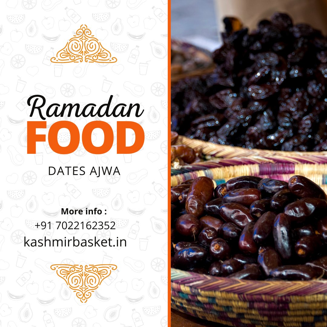 BasketsKashmir's tweet photo. Treat yourself with the best Dates this Ramadan.

Available now@ https://t.co/zcgO9V7gbg

#health #Ramadan https://t.co/rq8zkr9xoM
