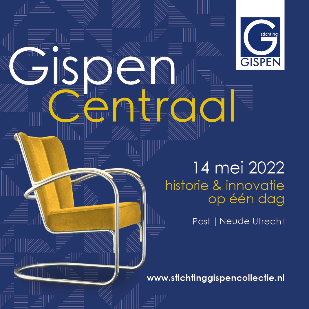 GispenCollectie's tweet photo. Het programma voor het Gispen-event op 14 mei in Post Utrecht is zo goed als rond! Maak je klaar om je onder te dompelen in de historie en innovatie met: exposities, masterclasses, doe-atelier, pop-up store en meer! Zie https://t.co/F0bi2SVFOQ voor de laatste ontwikkelingen. https://t.co/DyrJN0ivtV