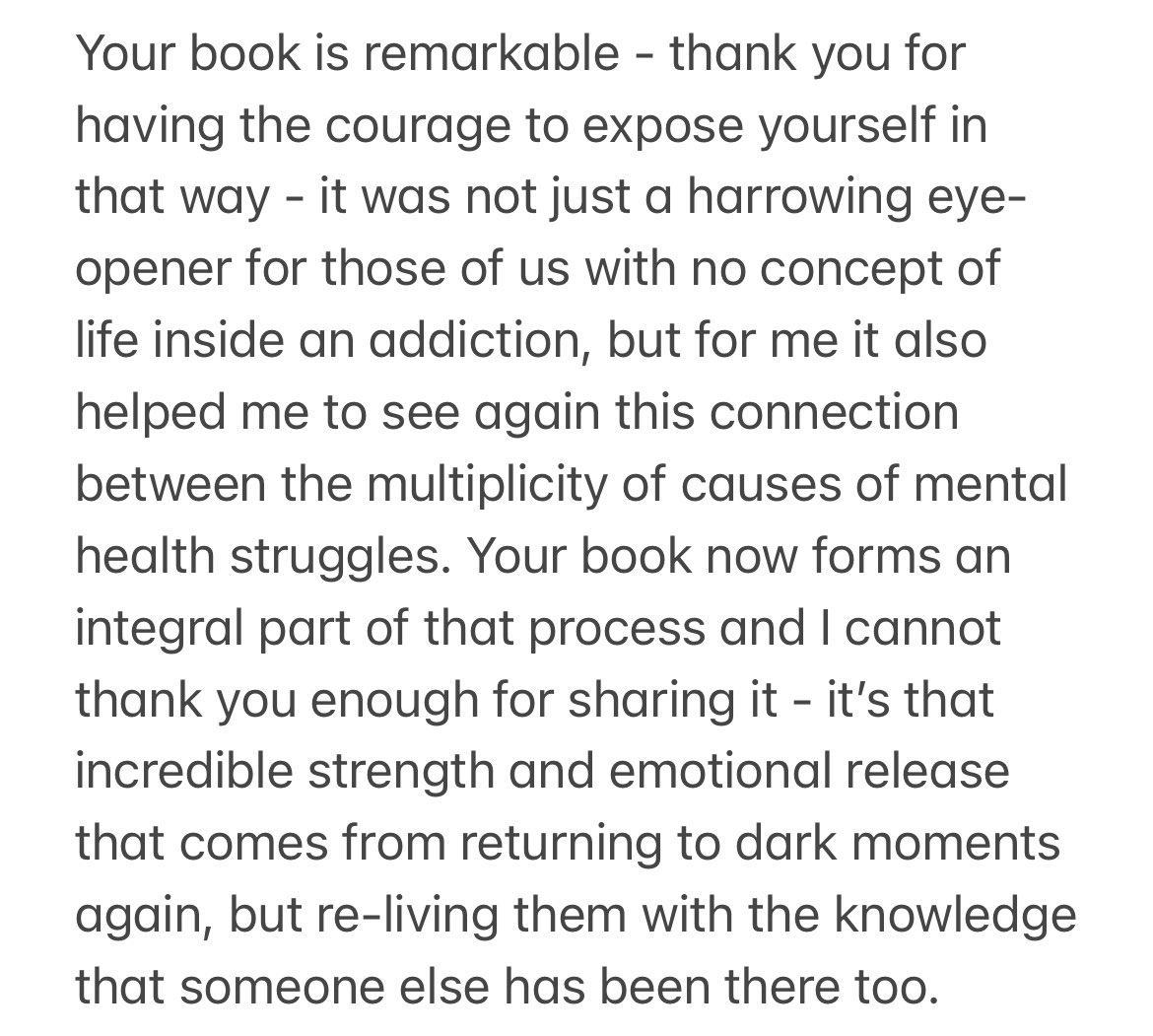 patrickfoster02's tweet photo. The power of sharing and lived experience. Feedback/messages like this really do mean the world to me and were my why. β€οΈπ
Showing #vulnerability is strength not weakness πͺ
#mentalhealth #addiction #recovery #aproblemsharedisaproblemhalved #gambling
https://t.co/XPmS9t0Znl https://t.co/Yx2j0UVMdT