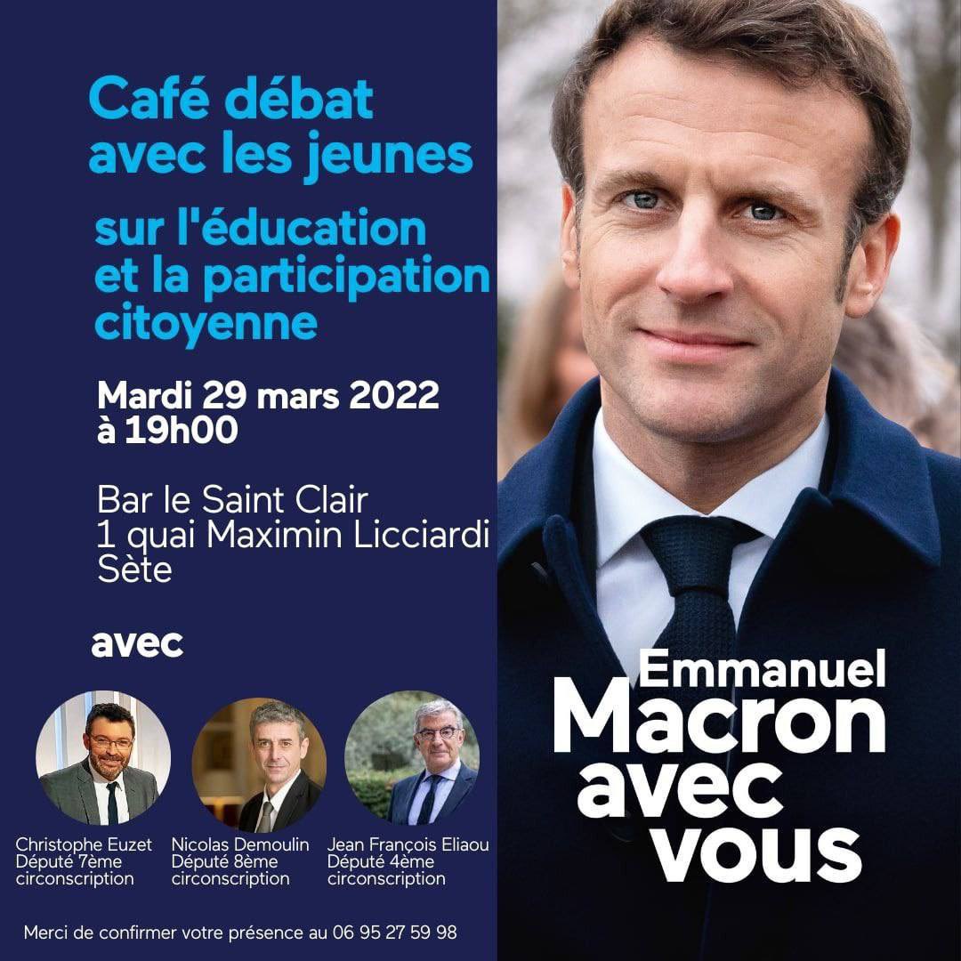 On se retrouve tout à l’heure à Sète avec mes collègues <a href="/ChristopheEuzet/">Christophe Euzet</a> et <a href="/JFEliaou/">Jean-François Eliaou</a> pour un moment d’échanges consacré à la participation citoyenne et à l’éducation. ⤵️