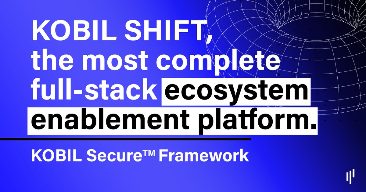 WeareKOBIL's tweet photo. KOBIL SHIFT is a one-stop turnkey platform that provides every tool you need to develop your own ecosystem.
All-in-one. Secure.
Get in touch with us to learn more: https://t.co/P6e5XNPl5i
#KOBILSHIFT #EcosystemEnablementPlatform #SuperApp #Platformrevolution https://t.co/6mKuVTyfWu