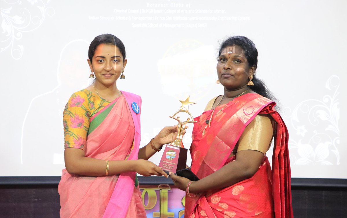 VidhaiVidhaipom's tweet photo. Empowered Woman, Empowers Women. It is an honor to have visited ISSM #chennai to felicitate Dr. Bhuvaneswari (Doctor) &amp; Mrs Shivashankari (Teacher) with #Manithi awards for an incomparable contribution to society. Thank you #Rotaract  for organizing this event. #womenempowerment https://t.co/1b88QKbXvt