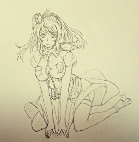 #同じキャラで初めて描いたのと最後に描いたのを比較 