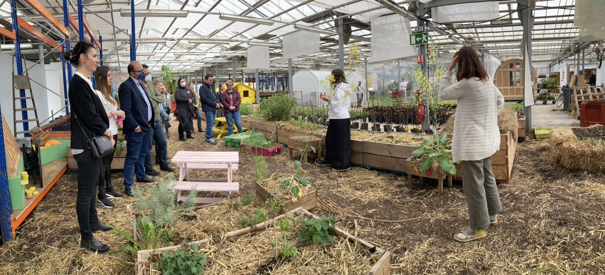 S_Vanhamaki's tweet photo. #BIOREGIOproject gathered in #Nantes visiting an urban farm with education, event and restaurant activities. Plants are also sold to companies. #bioeconomy #local @LABfinland @PHliitto @interregeurope https://t.co/CpHNW4zEx1
