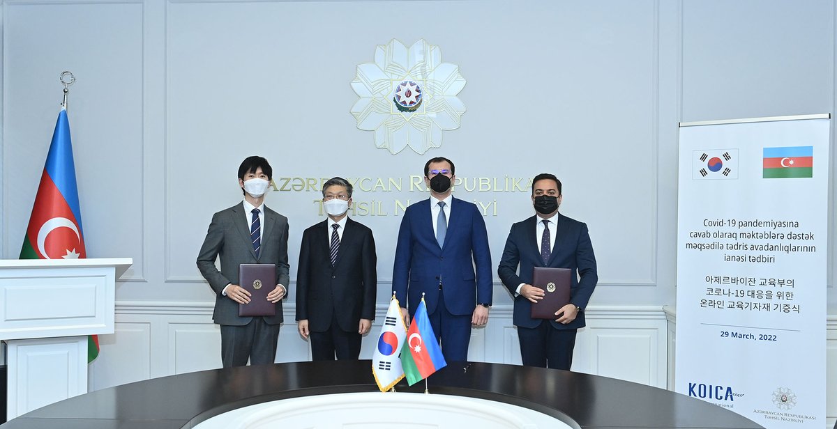 tehsilgovaz's tweet image. KOICA tərəfindən məktəblərə planşetlərin təqdim olunması mərasimi keçirilib
#TəhsilNazirliyi #EduAz #TSİİ #KOICA
bit.ly/3Nquet7