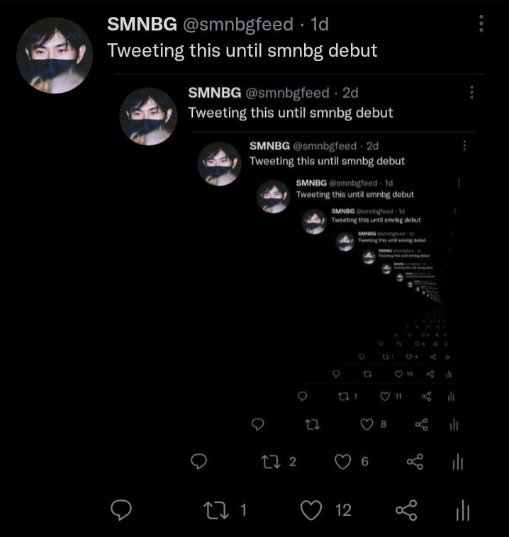 Tweeting this until smnbg debut
