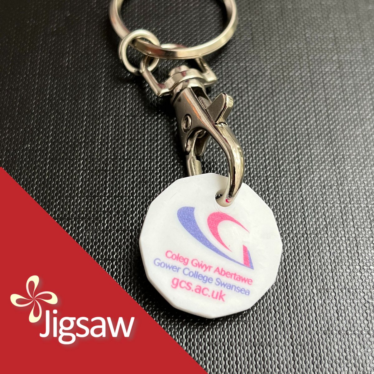 JigsawCreative's tweet photo. Big thank you to @GowerCollegeSwa  for sharing images of their Trolley Coins and Phone Sockets in action! 

#ShowUsYourMerch https://t.co/uLN9COMA1o