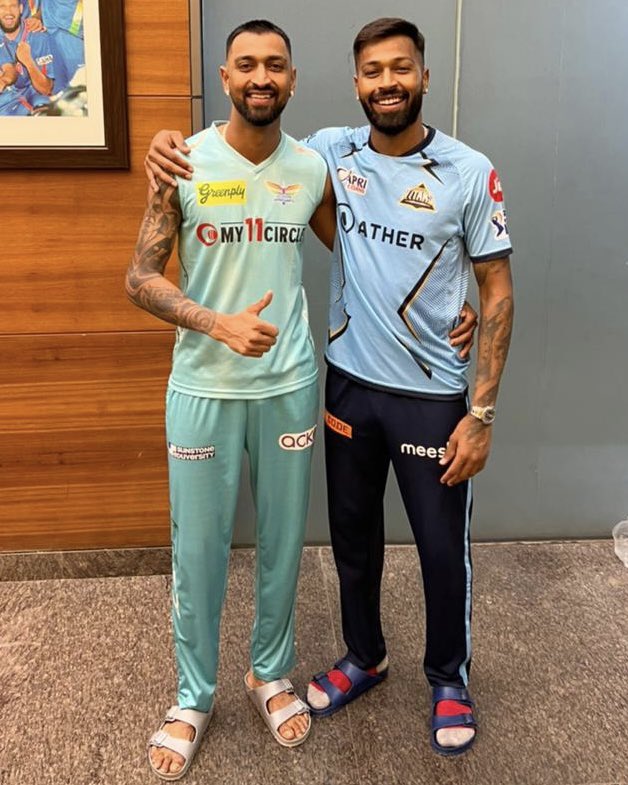 One got the wicket but the other got the win 😉 The Pandya family is a happy household ❤️